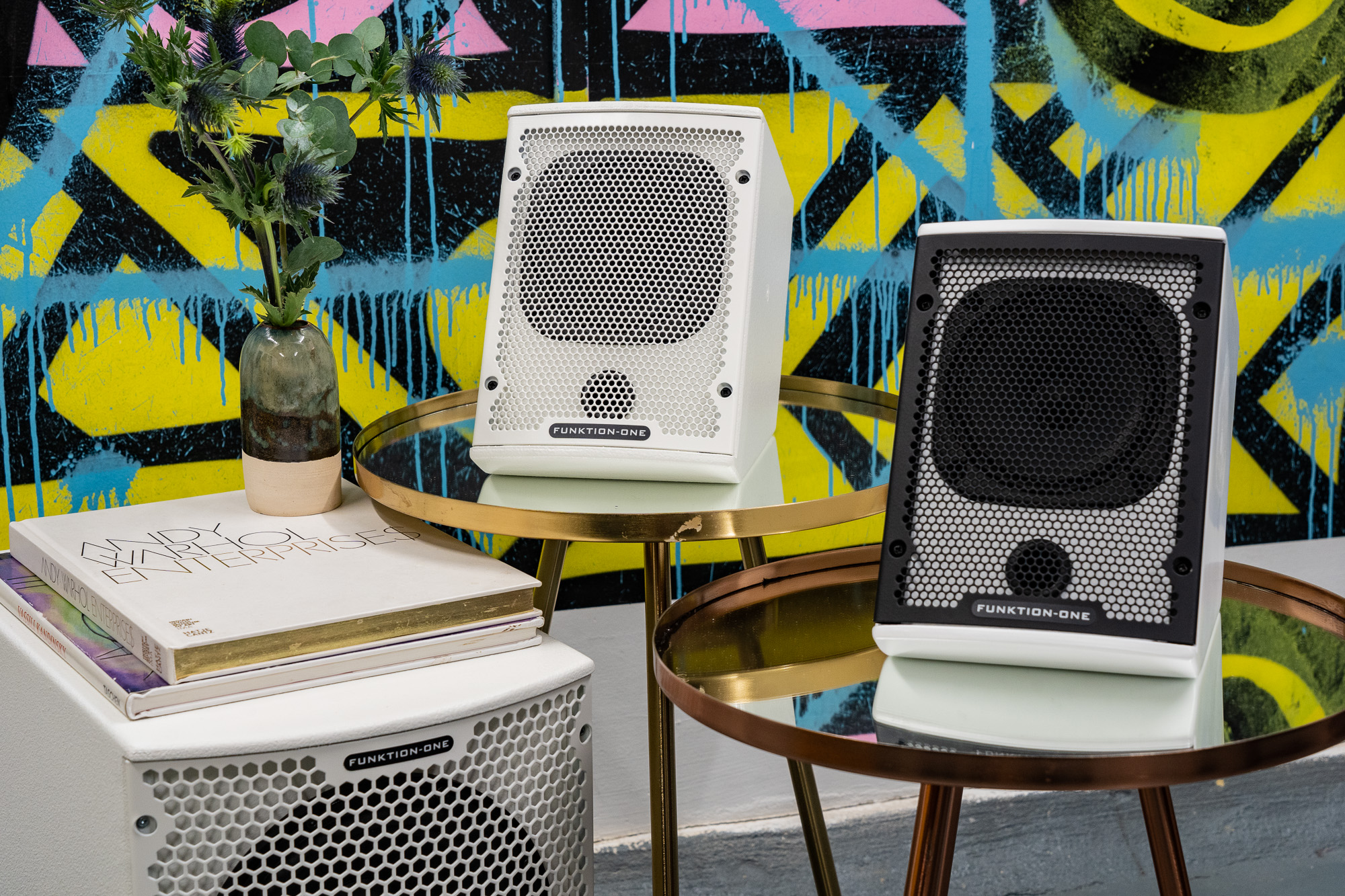 Funktion One F5 in white with black grill